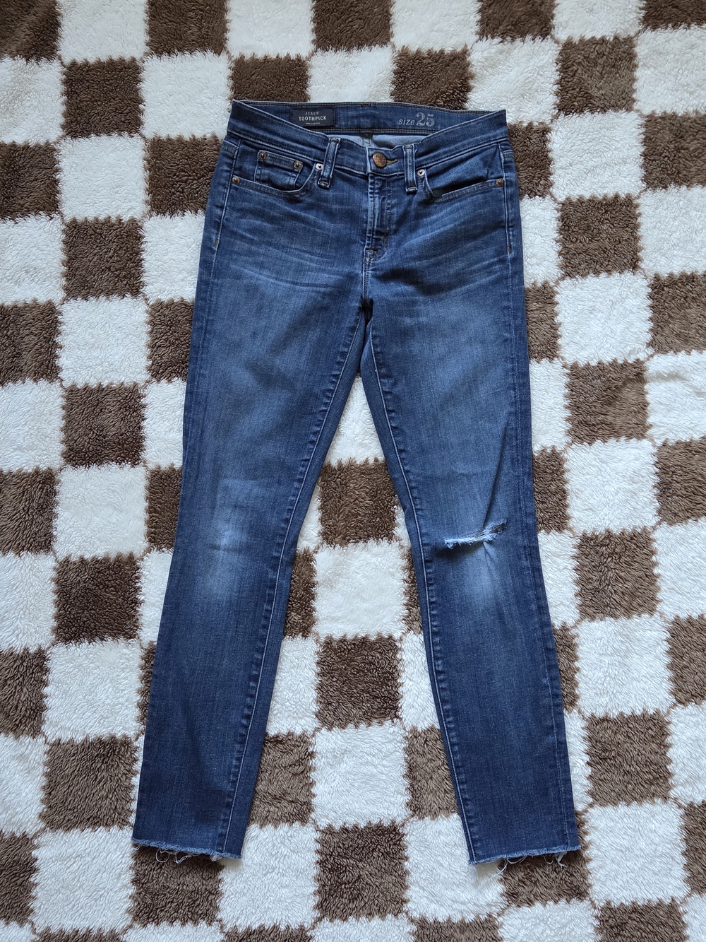 J. Crew Toothpick Skinny Jeans in A Medium Blue Wash